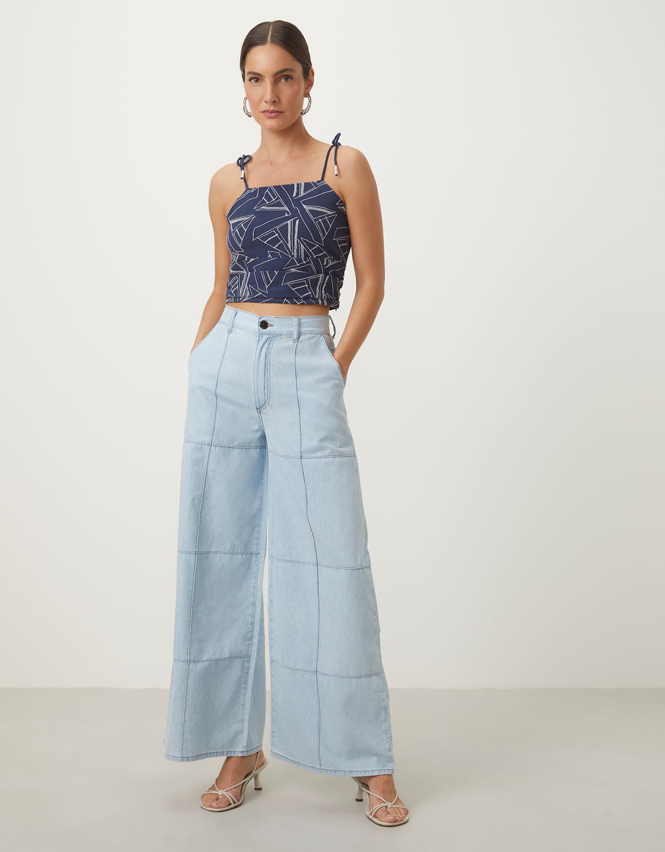 Calça Jeans Pantalona