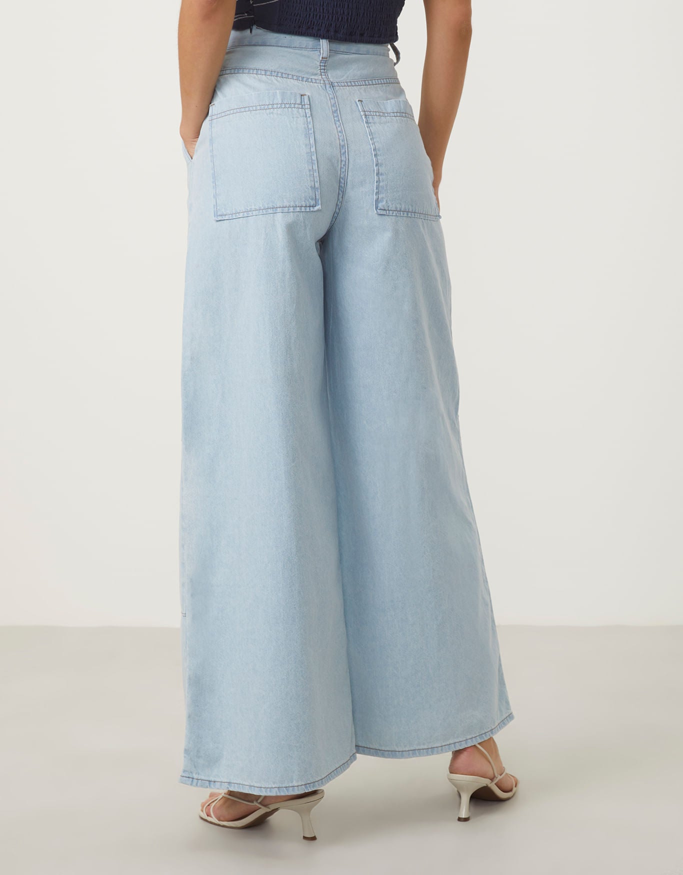 Calça Jeans Pantalona