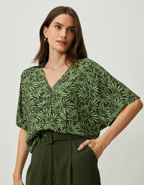 Camisa Cropped Margarida Camuflada