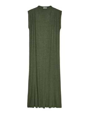 Vestido Malha Pregas Ombro